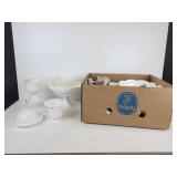 Lot of White/Milk Glass Décor - NO SHIPPING