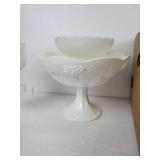 Lot of White/Milk Glass Décor - NO SHIPPING