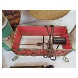 Lot of Vintage Décor - TV Lamp, Framed Lithos, Covered Basket, and More - NO SHIPPING