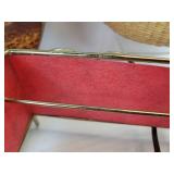 Lot of Vintage Décor - TV Lamp, Framed Lithos, Covered Basket, and More - NO SHIPPING