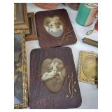 Lot of Vintage Décor - TV Lamp, Framed Lithos, Covered Basket, and More - NO SHIPPING