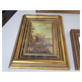 Lot of Vintage Décor - TV Lamp, Framed Lithos, Covered Basket, and More - NO SHIPPING