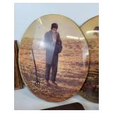 Lot of Vintage Décor - TV Lamp, Framed Lithos, Covered Basket, and More - NO SHIPPING