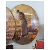 Lot of Vintage Décor - TV Lamp, Framed Lithos, Covered Basket, and More - NO SHIPPING