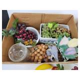 Lot of Vintage Home Décor - Includes Vases, Artificial Fruit, and More! NO SHIPPING