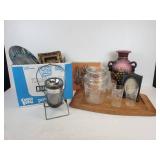 Lot of Vintage Treasures - Pitcher & Glasses, Serving Tray, Battery Operated Camping Light, and More! NO SHIPPING