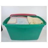 Lot of Vintage Textiles - Tablecloths, Sheets, and More - NO SHIPPING