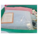 Lot of Vintage Textiles - Tablecloths, Sheets, and More - NO SHIPPING