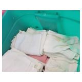 Lot of Vintage Textiles - Tablecloths, Sheets, and More - NO SHIPPING