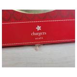 Lot of (16) Silver Charger Plates and Box of Silk Flowers and Home Décor - NO SHIPPING