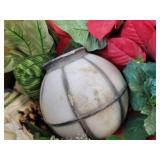 Lot of (16) Silver Charger Plates and Box of Silk Flowers and Home Décor - NO SHIPPING