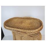 Unique Vintage Wicker Elephant Side Table - NO SHIPPING