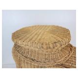 Unique Vintage Wicker Elephant Side Table - NO SHIPPING