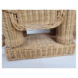 Unique Vintage Wicker Elephant Side Table - NO SHIPPING