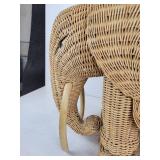 Unique Vintage Wicker Elephant Side Table - NO SHIPPING