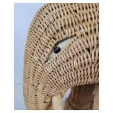 Unique Vintage Wicker Elephant Side Table - NO SHIPPING