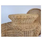 Unique Vintage Wicker Elephant Side Table - NO SHIPPING