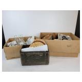 Lot of Vintage Treasures - Glassware, Trivets, Ammo Box, Trays, Assorted Home Décor - NO SHIPPING