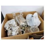 Lot of Vintage Treasures - Glassware, Trivets, Ammo Box, Trays, Assorted Home Décor - NO SHIPPING