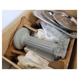 Lot of Vintage Treasures - Glassware, Trivets, Ammo Box, Trays, Assorted Home Décor - NO SHIPPING