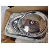 Lot of Vintage Treasures - Glassware, Trivets, Ammo Box, Trays, Assorted Home Décor - NO SHIPPING