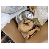 Lot of Vintage Treasures - Glassware, Trivets, Ammo Box, Trays, Assorted Home Décor - NO SHIPPING