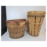 Lot of (4) Bushel Baskets - (2) tall, (2) short - NO SHIPPING