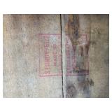 Vintage Coca-Cola Family Size Bottle Crate and Patriotic-Themed Embossed Tin Garbage Can