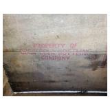 Vintage Coca-Cola Family Size Bottle Crate and Patriotic-Themed Embossed Tin Garbage Can