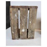 Vintage Coca-Cola Family Size Bottle Crate and Patriotic-Themed Embossed Tin Garbage Can