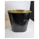 Vintage Coca-Cola Family Size Bottle Crate and Patriotic-Themed Embossed Tin Garbage Can