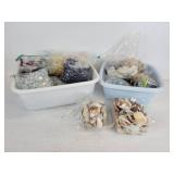 Lot of Glass Marbles and Sea Shells for Home Décor - NO SHIPPING