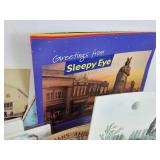 Large Collection of Sleepy Eye Collectible Photo Postcard Prints, Egg Crate Labels, Fans from 1997 Celebration, and More!