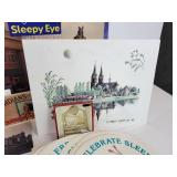 Large Collection of Sleepy Eye Collectible Photo Postcard Prints, Egg Crate Labels, Fans from 1997 Celebration, and More!