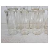 Lot of (16) Vintage Half Pint Milk Bottles - NO SHIPPING