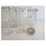 Lot of (16) Vintage Half Pint Milk Bottles - NO SHIPPING