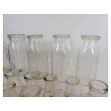 Lot of (16) Vintage Half Pint Milk Bottles - NO SHIPPING