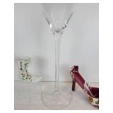 Oversized Wine Glass with High-Heeled Wine Bottle Holder and More