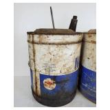 Pair of Mobil Oil Cans - NO SHIPPING
