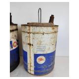 Pair of Mobil Oil Cans - NO SHIPPING