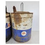 Pair of Mobil Oil Cans - NO SHIPPING