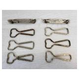Lot of (8) Vintage Beer Bottle Openers from Minnesota Breweries - Hamm