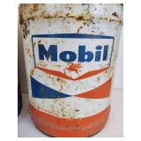 Pair of Mobil Oil Cans - NO SHIPPING