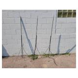 Lot of (3) Lightning Rods with Stands - NO SHIPPING