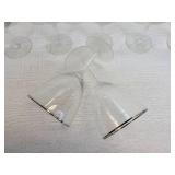 (5) Champagne/Tall Sherbet Glasses and (8) Wine Glasses - Platinum Rimmed? NO SHIPPING