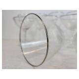(5) Champagne/Tall Sherbet Glasses and (8) Wine Glasses - Platinum Rimmed? NO SHIPPING