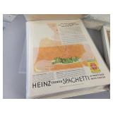 (120+) Vintage Magazine Ads from the 1920s to 1950s - All are Cardboard Backed and Plastic Sleeved - Topics are Shoes, Food, Cleaners and More