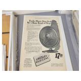 (120+) Vintage Magazine Ads from the 1920s to 1960s - Most are Cardboard Backed and Plastic Sleeved - Topics are Tobacco, Tools, Food and More