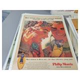 (120+) Vintage Magazine Ads from the 1920s to 1960s - Most are Cardboard Backed and Plastic Sleeved - Topics are Tobacco, Tools, Food and More