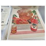 (120+) Vintage Magazine Ads from the 1920s to 1960s - Most are Cardboard Backed and Plastic Sleeved - Topics are Tobacco, Tools, Food and More